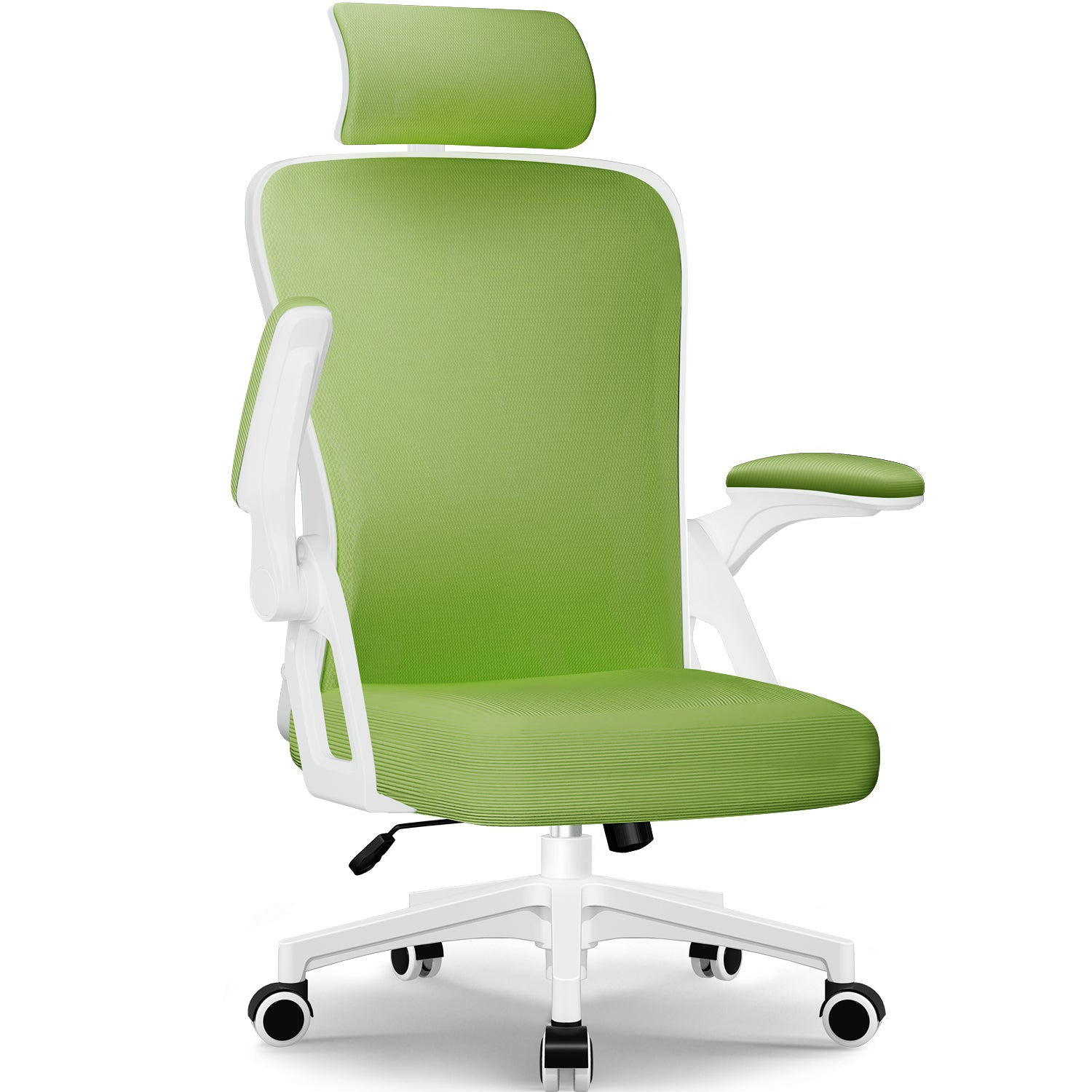 GTIMEX Bürostuhl,Bürostuhl Ergonomisch mit Verstellbarer Kopfstütze,Armlehnen und Lendenwirbelstütze, Schreibtischstuhl Drehstuhl Wippfunktion bis 135°,Chefsessel Rückenschonend, 150kg, Grau
