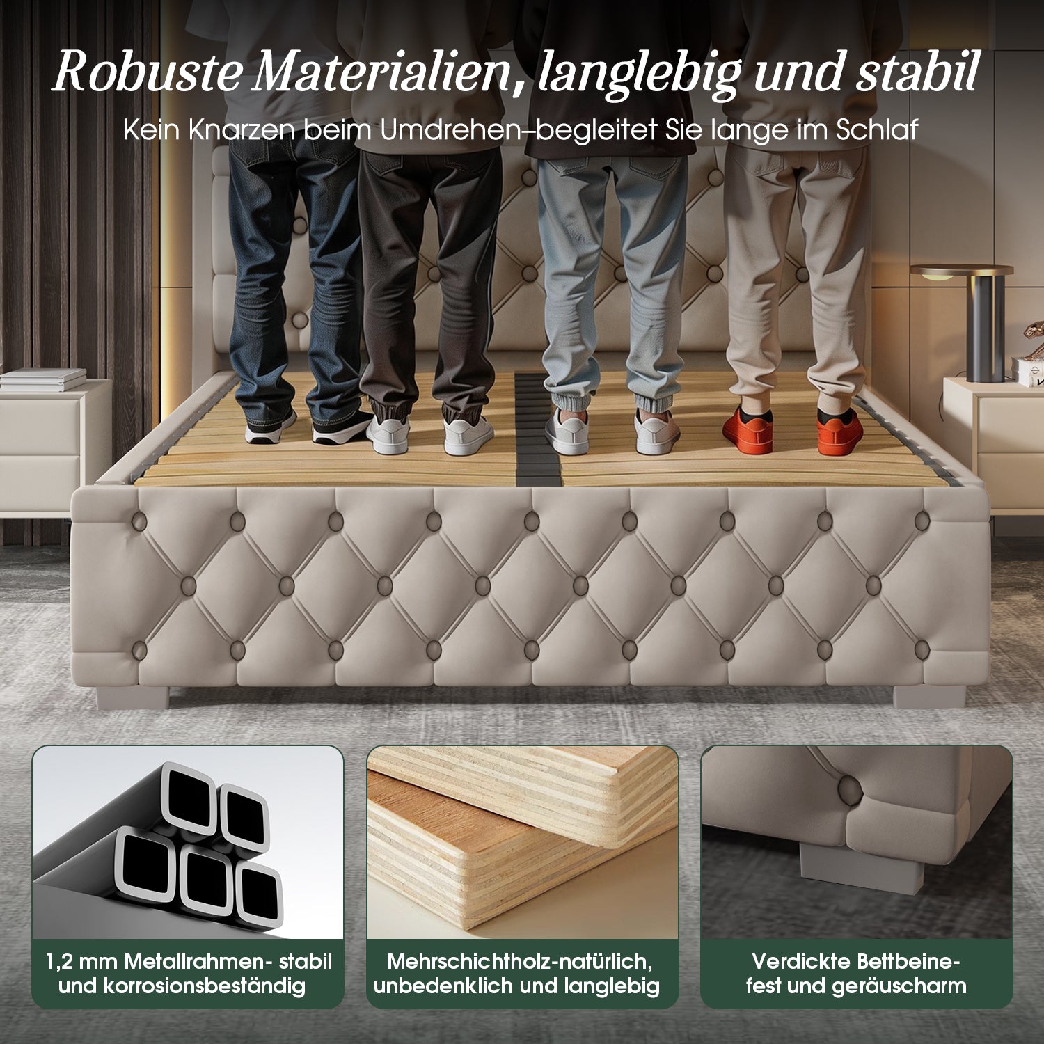GTIMEX Polsterbett Doppelbett 140x200 cm,mit LED-Licht und Ladeanschluss,hydraulisches Speicherbett (680-Liter-Stauraum, Metallrahmen und Massivholz-Lattenrost,geräuscharmes Design, USB-Anschluss/Doppelsteckdose, Aufladen ohne Aufstehen, Samtstoff