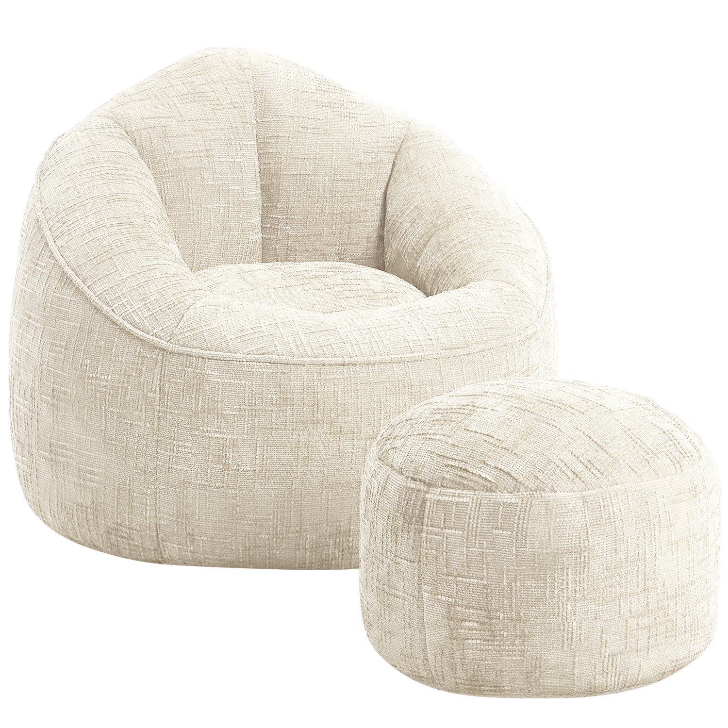 itzsack Lazy Sofa Gaming Sitzsack mit Hocker,Sitz Sack mit Granularer-MemorySchwamm Füllung,Lounge Sessel,Lounge Stuhl, Weich und Formstabil,Couch für Erwachsene und Kinder,für Schlafzimmer,Büro und Wohnzimmer